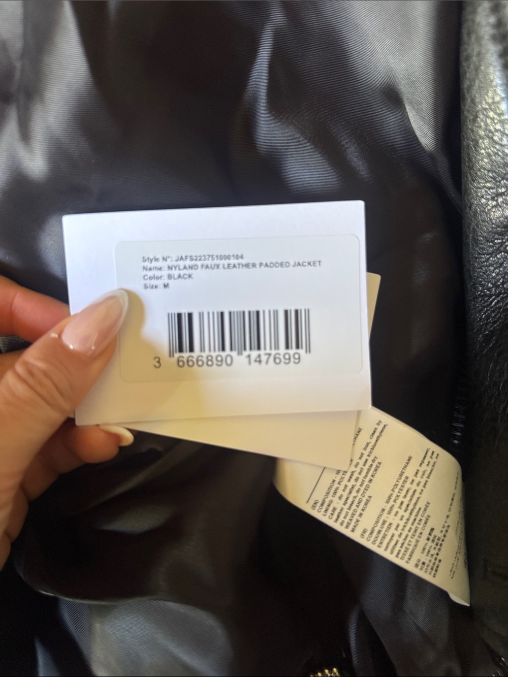 The Frankie Shop Nyland Faux Leather Padded Jacket - Picture 3 of 6